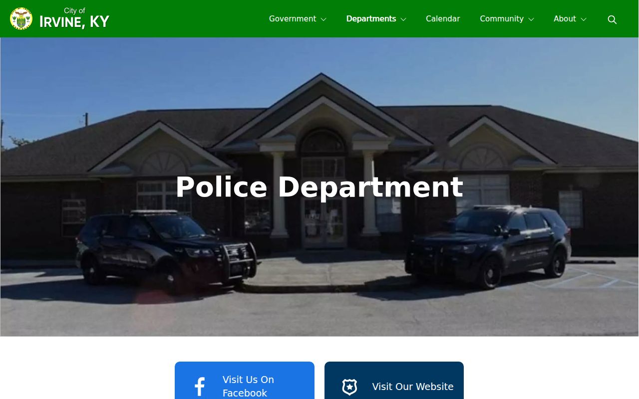 Irvine police contact source for Estill County arrest records